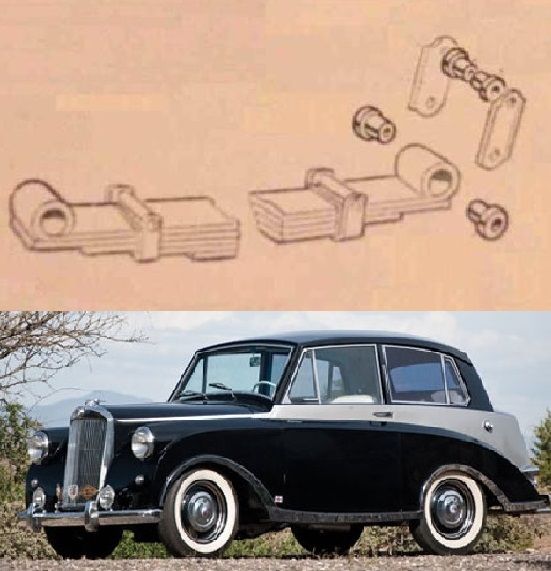 REAR SPRING SHACKLE BUSHES BUSH SET x8 (Triumph Mayflower) (1949- 53) 